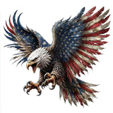 Tattored American flag bald eagle Decal