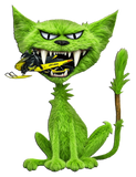 Arctic Cat Eating Ski Doo photo realistic Decal