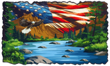 Rv camper graphics mountain lake eagle decal 