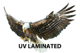 Bald Eagle Black American flag Decal